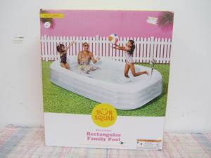 6 x 22 Deluxe Rectangular Family Pool Blue - Sun Squad