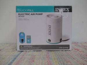INTEX QuickFill Electric Air Pump Inflates and Deflates Air Mattresses, Inflatable Kayaks, Boats, Toys