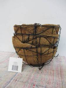 Set of 3 Hanging Coco Basket Planter, 10 in.
