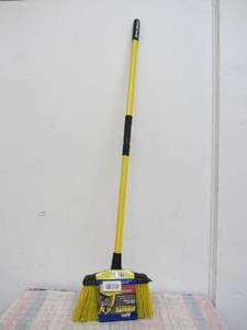 Quickie Job Site Super-Duty Multisurface Upright Broom, 16 X 54, Fiberglass Handle, YellowBlack