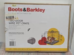 Wire Collapsible Dog Crate - XSS - Black - Boots & Barkley