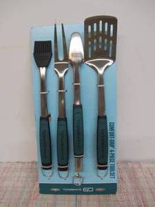 Charbroil 4pc Comfort Grip Tool Heat-Resistant Grill Cookware Set