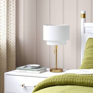 Knurled Collection Gold Table Lamp- Threshold
