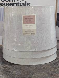 Set of 3 - Linen Mod Drum Lampshade Gray - Threshold (QTY- 3)