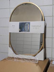 20 x 30 Decorative Wall Mirror Gold Modern Powder-Coated Metal Novelty Shape(4834)
