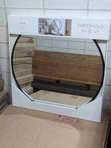 28 Round Metal Mirror Black - Threshold (1689)