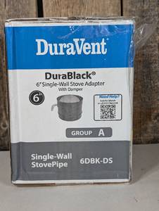 DuraBlack Stove Pipe 6in. Diameter Damper Section