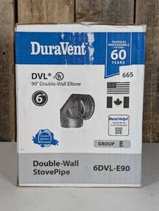 Model DVL Double Wall Stove Pipe 6in. Diameter 90° Double Wall Elbow