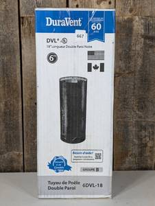 Model DVL Double Wall Stove Pipe 6in. Diameter X 18in. Double Wall Stove Pipe Length