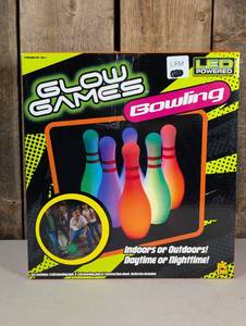 Glow Games LED Glow Lawn Bowling Set - 7pc Outdoor Game with Lights for Ages 4
