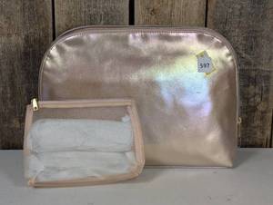 Rose Gold Make-Up BagOrganizers, Comes with Big Bag & Smaller Bag