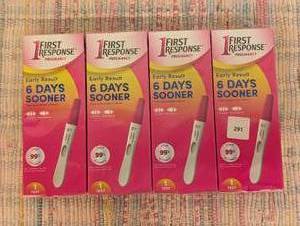 Set of 4, First Response Pregnancy Test 1 ct Early Result 99% Accurate. 3 Exp 12192026, 1 Exp 01212027