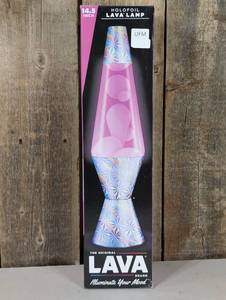 LAVA 14.5 Pinwheel Holographic Foil Novelty Table Lamp