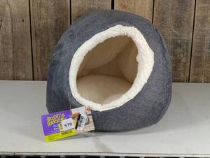 Pet Cave Dog & Cat Bed - XS - Gray - Boots & Barkley Orthopedic, Indoor, Enclosed Bed