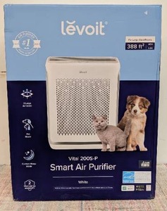 LEVOIT Vital 200S-P Air Purifier for Home with Pet Mode for Pet Hair and Dander Control Sleep Mode White Gray