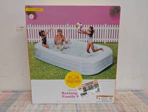 Sun Squad Deluxe Inflatable Above Ground Pool - White, 10ft x 22in