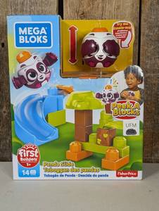 Mega Bloks Peek A Blocks Panda Slide with Big Building Blocks