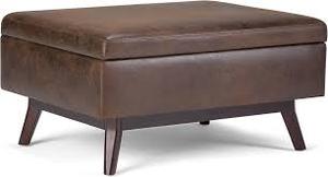 SIMPLIHOME Owen Coffee Table Storage Ottoman