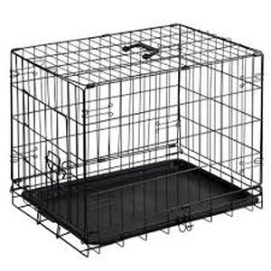 Wire Collapsible Dog Crate - M - Black - Boots & Barkley