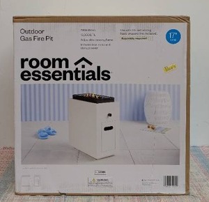 1lb Rectangular Fire Pit White - Room Essentials