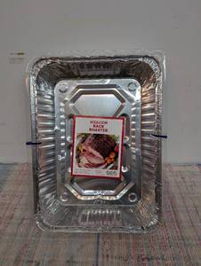 12 Pack Rack Roast Pan with Lid, Medium
