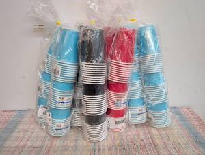 240ct Disposable Paper Party 12 oz Cups in a Variety of Colors