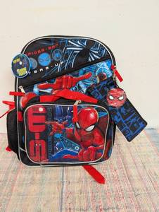 Spider-Man Kids 5pc Backpack Set with Lights