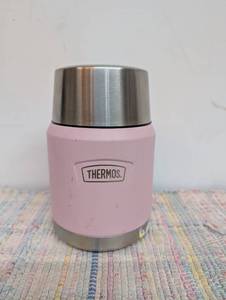 Thermos Icon 16oz Pink Stainless Steel Food Storage Jar with Spoon
