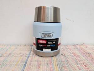 Thermos Icon 16oz Baby Blue Stainless Steel Food Storage Jar with Spoon