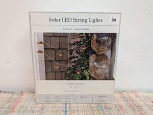 10ct LED Solar Outdoor Patio Decorative String Lights - Threshold designed with Studio McGee