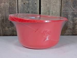 3 Red Mixing Bowls