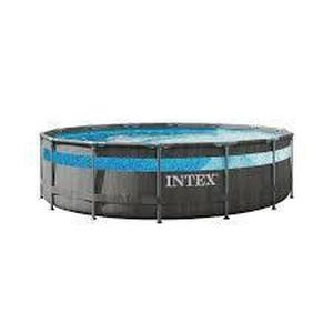 INTEX 14 X 42 CLEARVIEW PRISM FRAME ABOVE GROUND POOL - GRAYWOOD PRINT