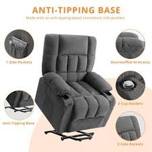 Recliner Chair with Massage and Heating, Home Theater Seating with Lumbar Support, Adjustable Electric Power Lift Chairs - Gray
