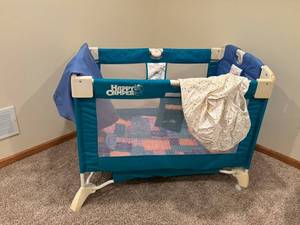 Evenflo Happy Camper Portable Playard - Foldable Baby Play Yard with Mesh Sides