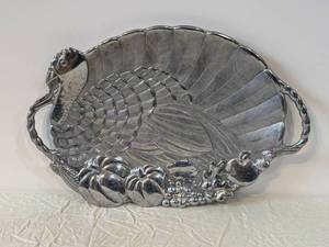 Lenox Turkey Handled Platter - Metal Serveware - SKU #6185805 - Made in China