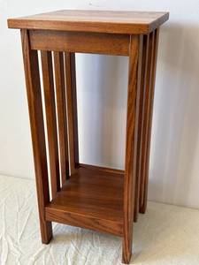 Three-Tier Wooden Plant Stand with Slatted Sides - Made in China