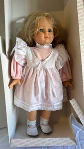 Goetz Fashion Doll in Pink Dress with White Apron - Boxed