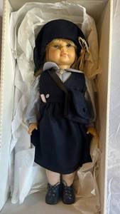 Sailor-Style Doll in Striped Shirt with Vest and Hat (Boxed)