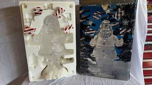 Noel Santa Centerpiece Christmas Decor Lot - Rudolph Ornament & Cardinal Glass