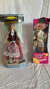 Barbie Polish Doll (Dolls of the World) Collector Edition & Easter Style Barbie Doll (Lot of 2)