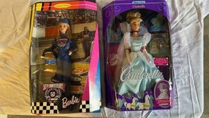 Barbie NASCAR 50th Anniversary Edition Doll - Cinderella Disney Classics Doll (Lot of 2)