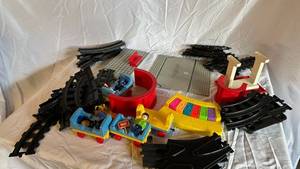 LEGO Train Track Lot - Curved Rails, Baseplates, Minifigures & Accessories