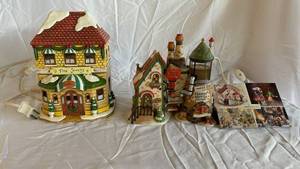 Department 56 North Pole Peanut Brittle Factory & Baldwins Fine Jewelry Building (Lot of 2)