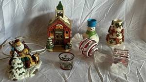 John Kissling Winter Harmony Snowman Music Box - Limited Edition 13927500 Santa & Schoolhouse