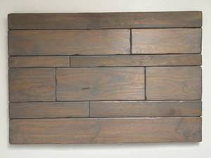 Rustic Wood Wall Panels - Brick Pattern Accent Panels with Mounting Hardware