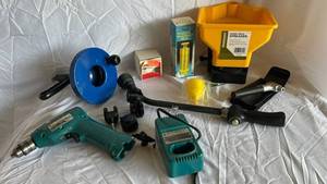 Craftsman, Makita & Taylor Tools Mix - Yardworks Spreader, Wire Cup Brush & Wind Chill & Wind Speed