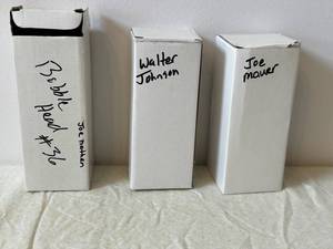 Minnesota Twins Bobbleheads - Walter Johnson, Joe Mauer & Nathan 36 (Lot of 3)