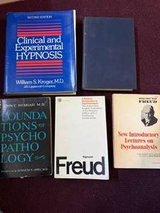 Vintage Psychology & Freud Book Lot 5 Pc Hypnosis Psychiatry