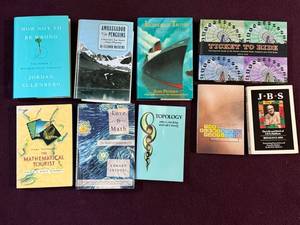 Math & Science Book Lot 9 Volumes Topology Love & Math HCs PBs