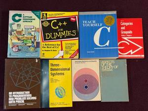 Vintage Computer Science Programming Math Books Lot of 8 C Pascal